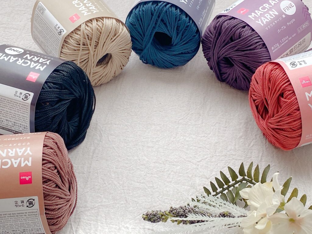 ダイソー毛糸 マクラメヤーン 2026 全6色