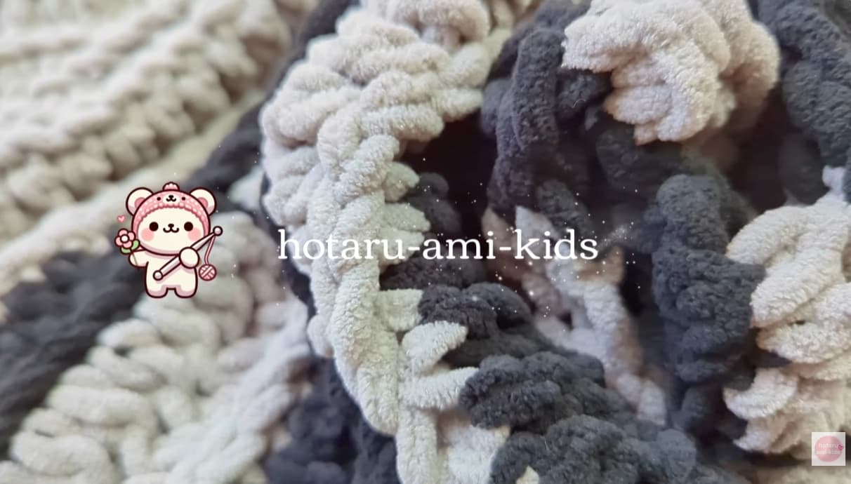 ダイソー毛糸で編んだブランケット作品集