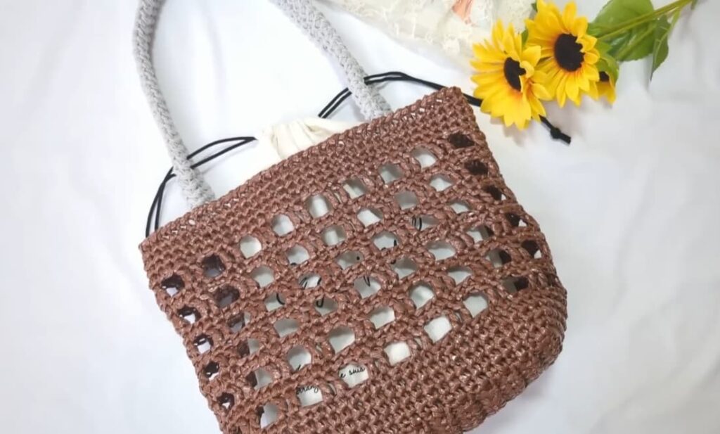 スズランテープバッグ かご編み風 初心者さんOK♡