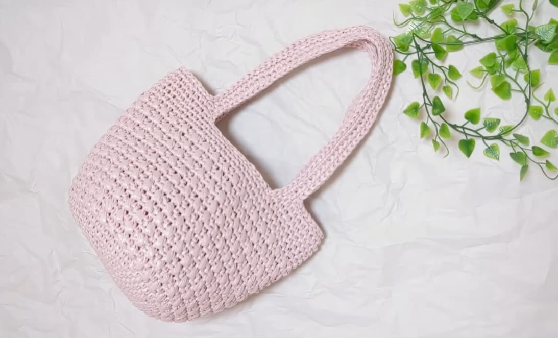 はじめてのスズランテープ かご編みバッグ