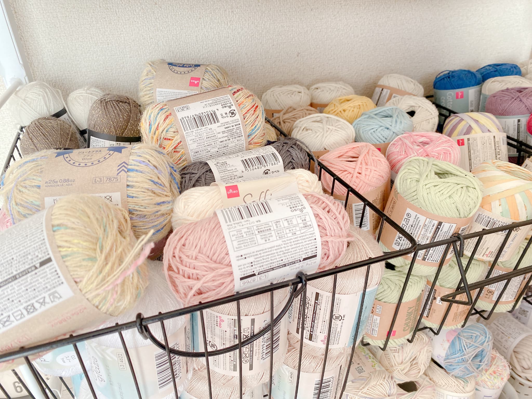 ダイソー毛糸を収納