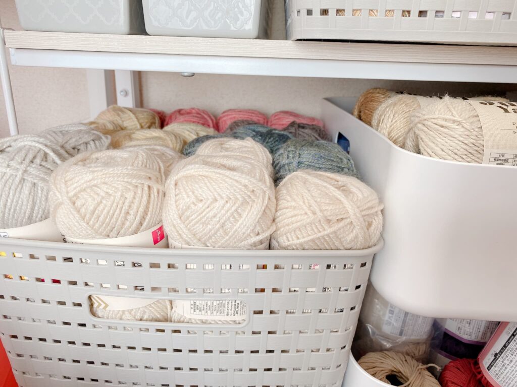 ダイソー毛糸を収納