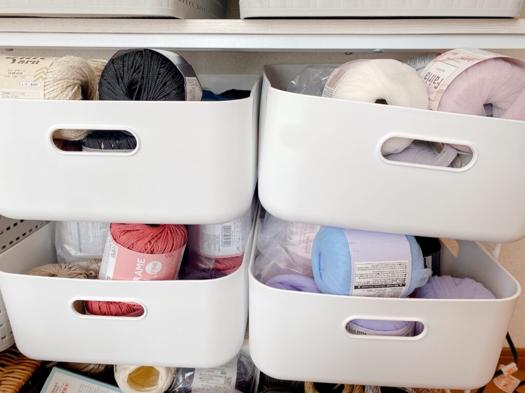 ダイソー毛糸を収納