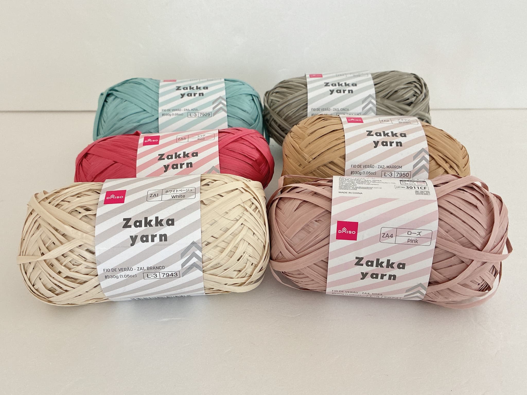 ダイソー ザッカヤーン 6色